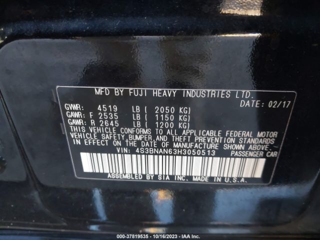 Photo 8 VIN: 4S3BNAN63H3050513 - SUBARU LEGACY 