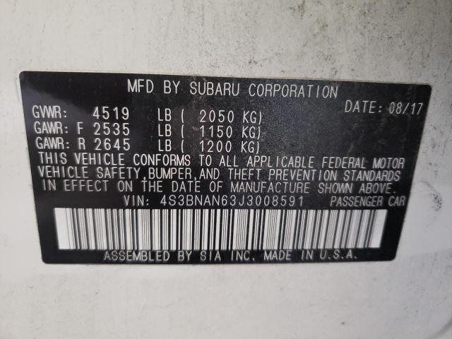 Photo 9 VIN: 4S3BNAN63J3008591 - SUBARU LEGACY 2.5 