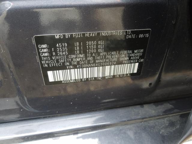 Photo 9 VIN: 4S3BNAN64G3006924 - SUBARU LEGACY 2.5 