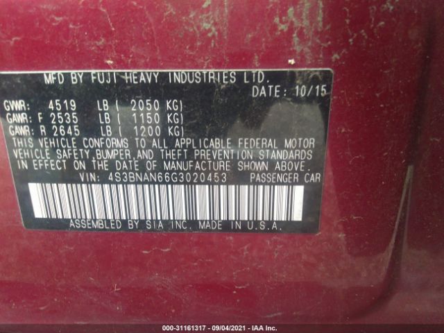 Photo 8 VIN: 4S3BNAN66G3020453 - SUBARU LEGACY 