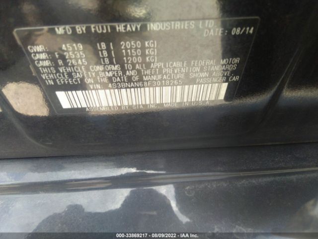 Photo 8 VIN: 4S3BNAN68F3018265 - SUBARU LEGACY 