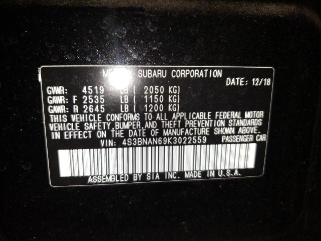 Photo 9 VIN: 4S3BNAN69K3022559 - SUBARU LEGACY 2.5 