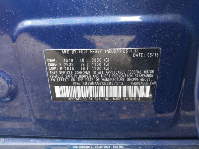 Photo 8 VIN: 4S3BNAN6XG3007513 - SUBARU LEGACY 