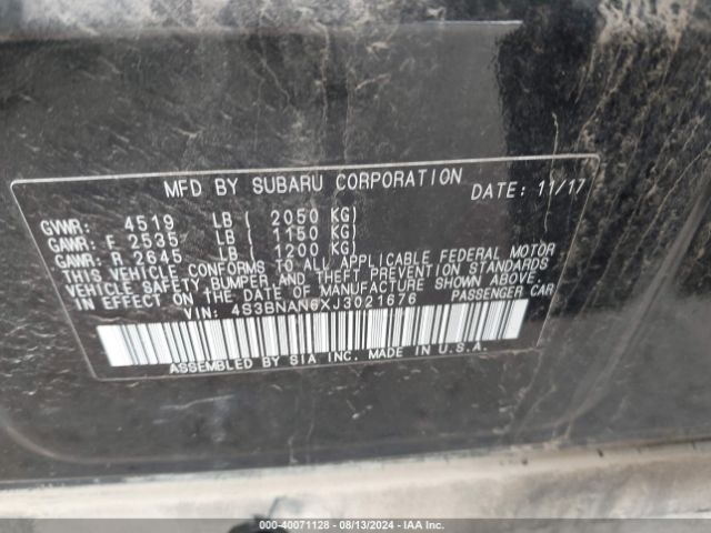 Photo 8 VIN: 4S3BNAN6XJ3021676 - SUBARU LEGACY 