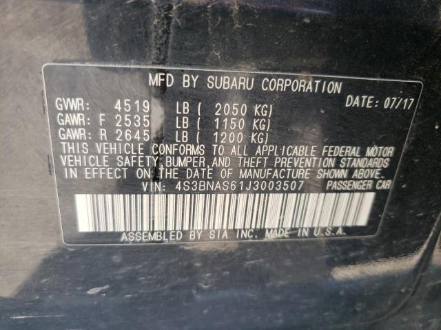 Photo 9 VIN: 4S3BNAS61J3003507 - SUBARU LEGACY SPO 