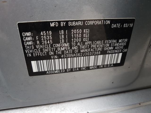 Photo 9 VIN: 4S3BNAS62J3037388 - SUBARU LEGACY 