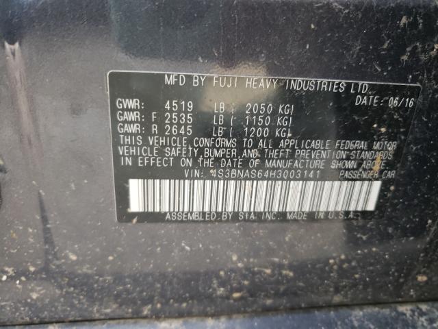 Photo 9 VIN: 4S3BNAS64H3003141 - SUBARU LEGACY SPO 