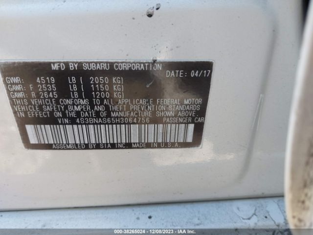 Photo 8 VIN: 4S3BNAS65H3064756 - SUBARU LEGACY 