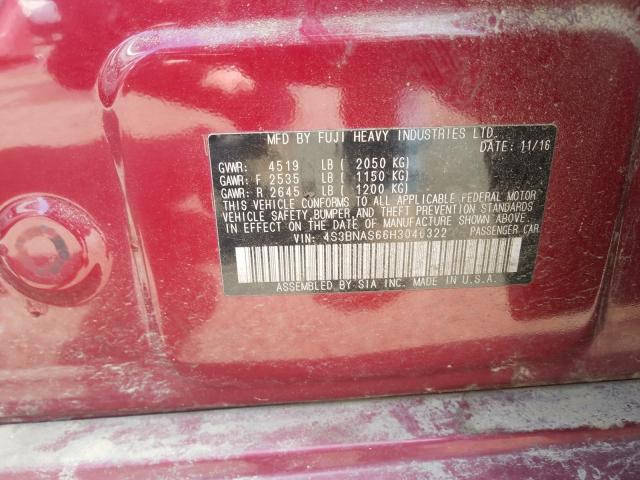 Photo 9 VIN: 4S3BNAS66H3040322 - SUBARU LEGACY SPO 