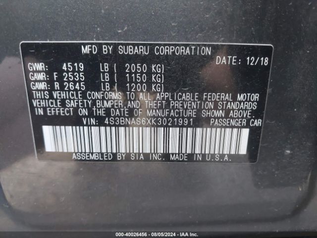 Photo 8 VIN: 4S3BNAS6XK3021991 - SUBARU LEGACY 