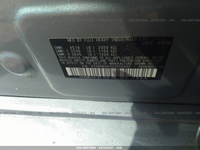 Photo 8 VIN: 4S3BNBA63G3056905 - SUBARU LEGACY 