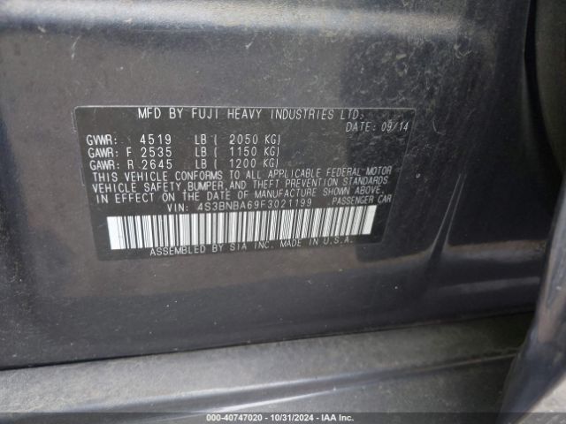 Photo 8 VIN: 4S3BNBA69F3021199 - SUBARU LEGACY 