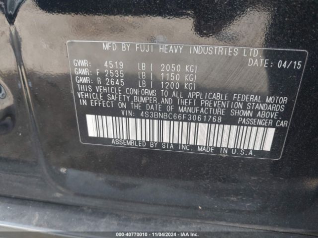 Photo 8 VIN: 4S3BNBC66F3061768 - SUBARU LEGACY 