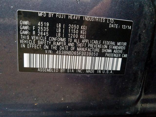 Photo 9 VIN: 4S3BNBD65F3039050 - SUBARU LEGACY 2.5 