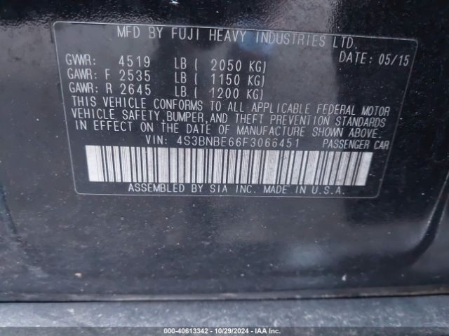 Photo 8 VIN: 4S3BNBE66F3066451 - SUBARU LEGACY 