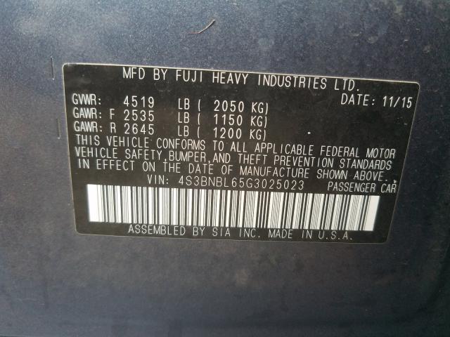 Photo 9 VIN: 4S3BNBL65G3025023 - SUBARU LEGACY 2.5 