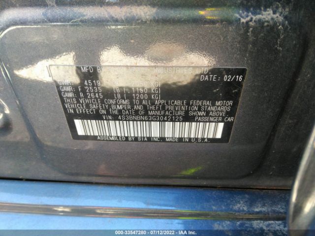 Photo 8 VIN: 4S3BNBN63G3042125 - SUBARU LEGACY 