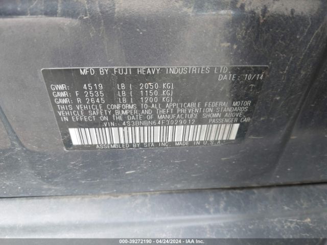 Photo 8 VIN: 4S3BNBN64F3029012 - SUBARU LEGACY 