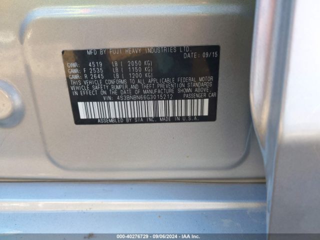 Photo 8 VIN: 4S3BNBN66G3015212 - SUBARU LEGACY 