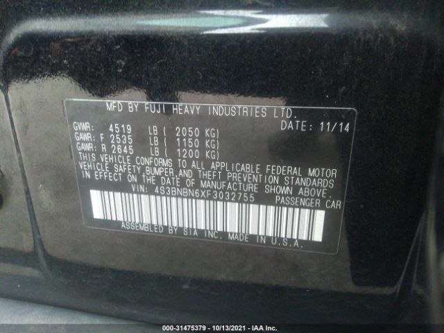 Photo 8 VIN: 4S3BNBN6XF3032755 - SUBARU LEGACY 