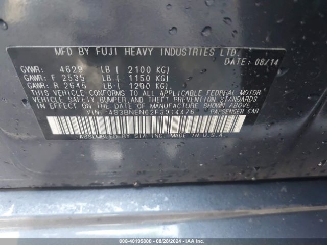 Photo 8 VIN: 4S3BNEN62F3014476 - SUBARU LEGACY 