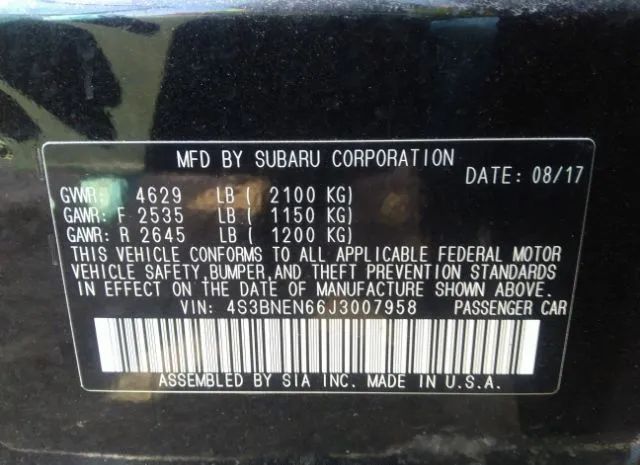 Photo 8 VIN: 4S3BNEN66J3007958 - SUBARU LEGACY 