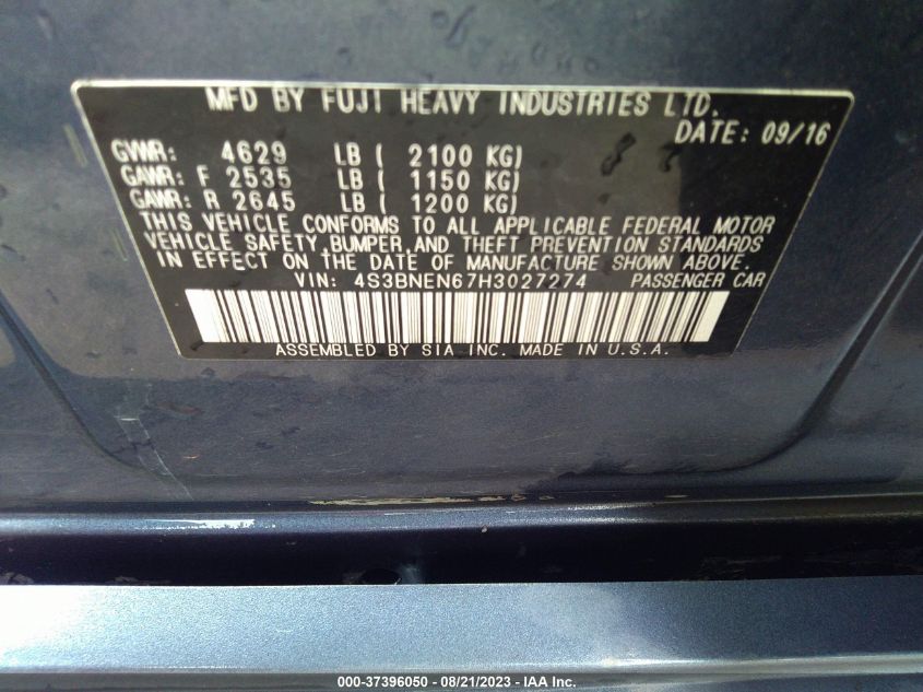 Photo 8 VIN: 4S3BNEN67H3027274 - SUBARU LEGACY 