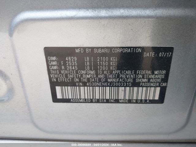 Photo 8 VIN: 4S3BNEN6XJ3003315 - SUBARU LEGACY 