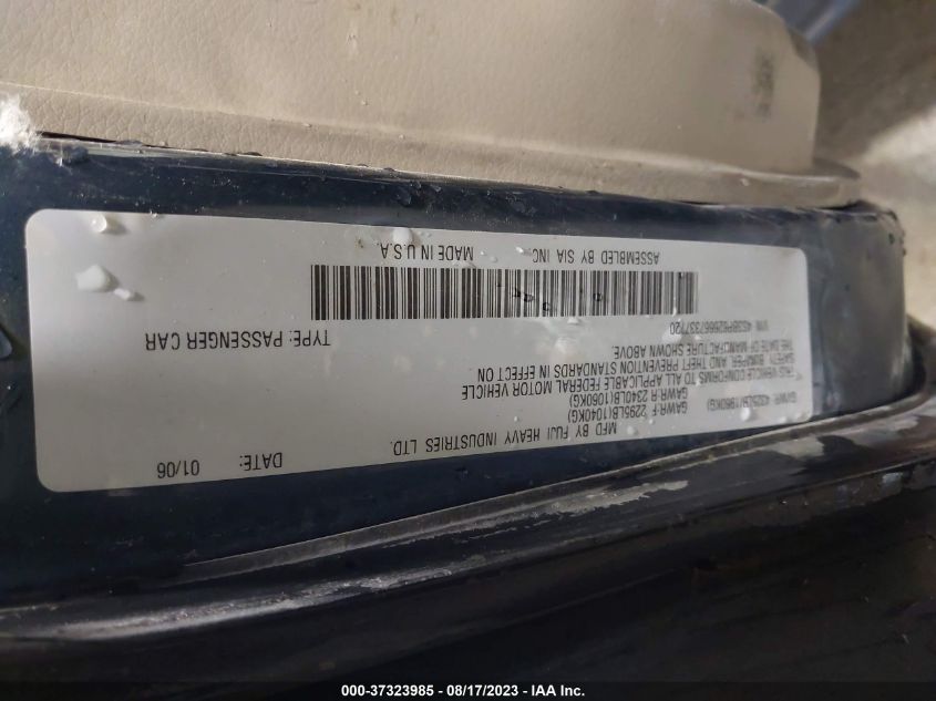 Photo 8 VIN: 4S3BP626667337720 - SUBARU LEGACY 