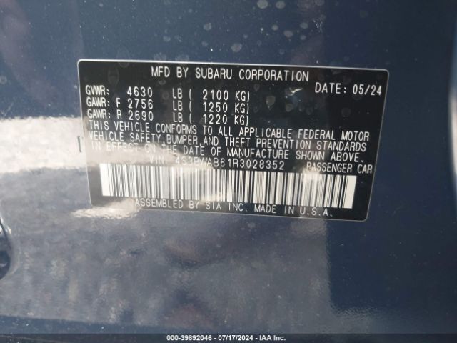 Photo 8 VIN: 4S3BWAB61R3028352 - SUBARU LEGACY 