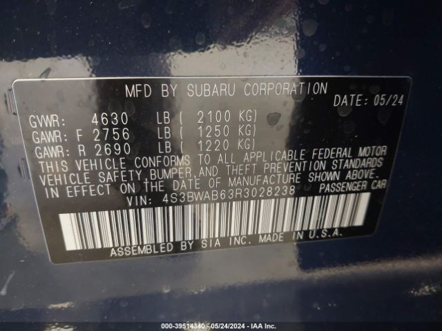 Photo 8 VIN: 4S3BWAB63R3028238 - SUBARU LEGACY 