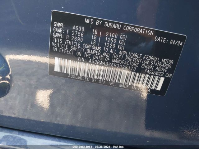 Photo 8 VIN: 4S3BWAB66R3028170 - SUBARU LEGACY 