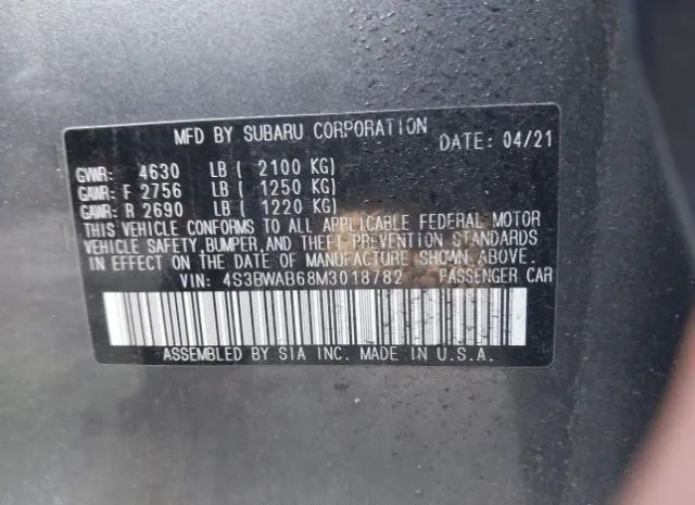 Photo 8 VIN: 4S3BWAB68M3018782 - SUBARU LEGACY 