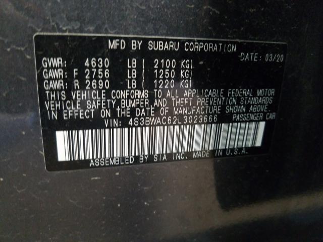 Photo 9 VIN: 4S3BWAC62L3023666 - SUBARU LEGACY PRE 