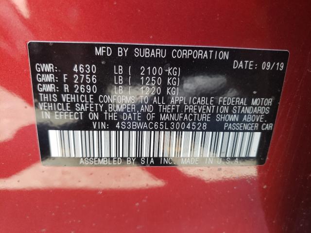 Photo 9 VIN: 4S3BWAC65L3004528 - SUBARU LEGACY PRE 