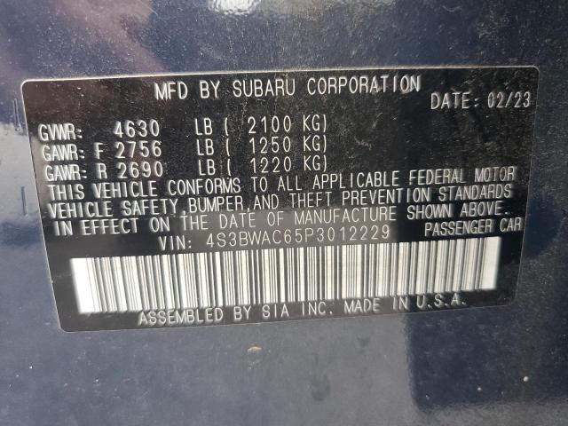 Photo 11 VIN: 4S3BWAC65P3012229 - SUBARU LEGACY PRE 