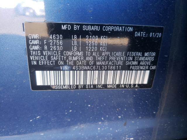 Photo 9 VIN: 4S3BWAC67L3018611 - SUBARU LEGACY PRE 