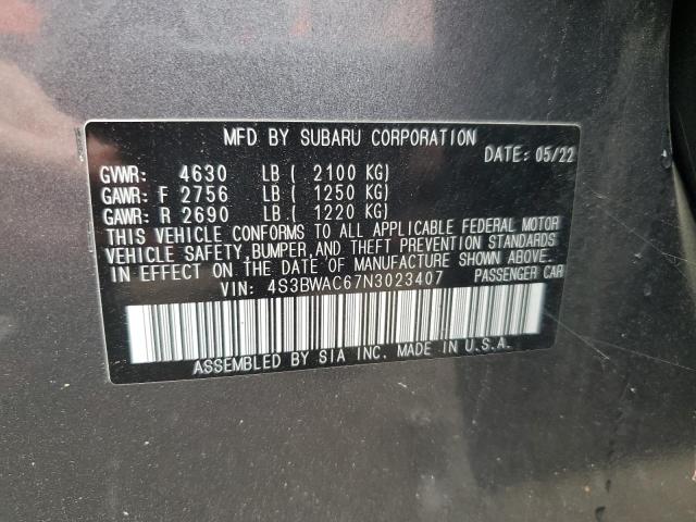 Photo 12 VIN: 4S3BWAC67N3023407 - SUBARU LEGACY PRE 