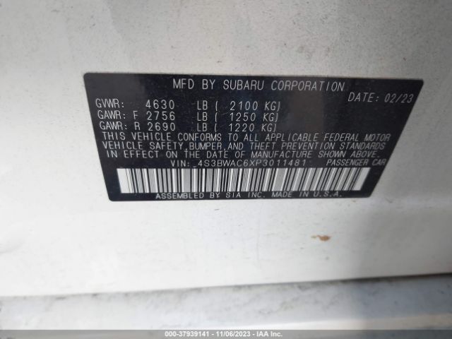 Photo 8 VIN: 4S3BWAC6XP3011481 - SUBARU LEGACY 