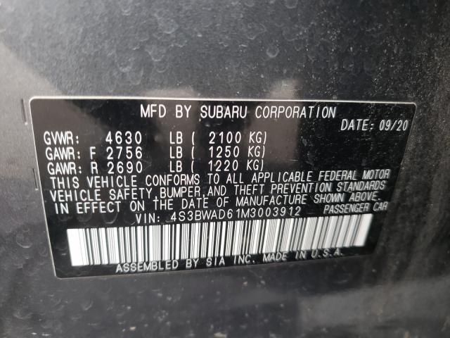 Photo 9 VIN: 4S3BWAD61M3003912 - SUBARU LEGACY PRE 