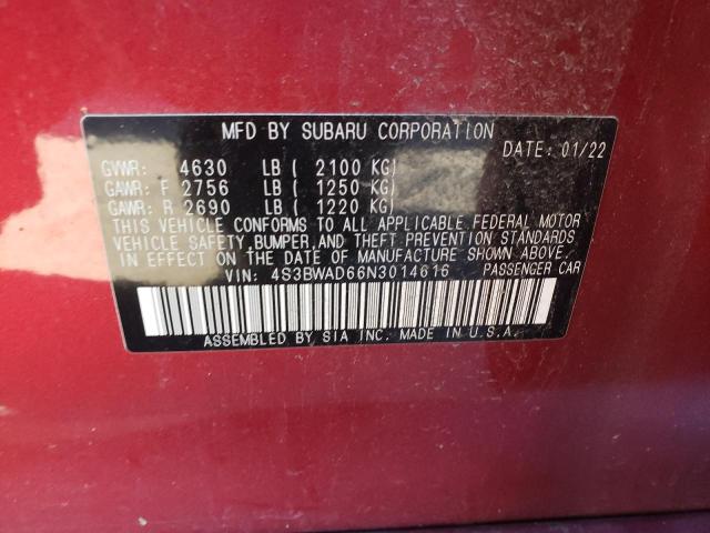 Photo 11 VIN: 4S3BWAD66N3014616 - SUBARU LEGACY 