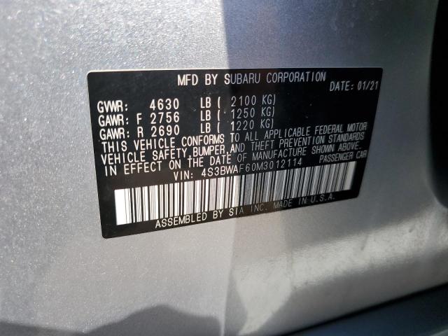 Photo 11 VIN: 4S3BWAF60M3012114 - SUBARU LEGACY PRE 