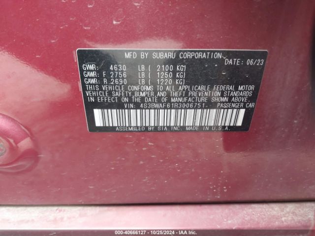 Photo 8 VIN: 4S3BWAF61R3006751 - SUBARU LEGACY 