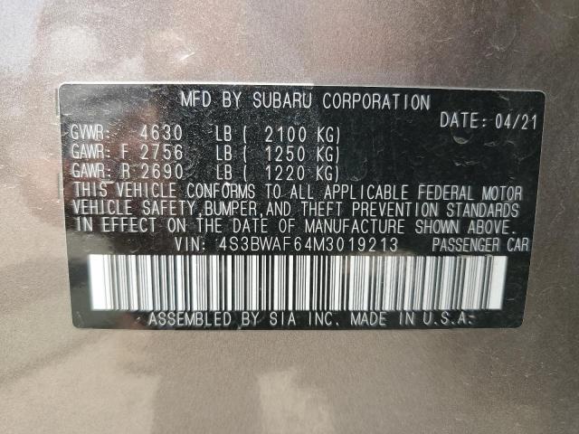 Photo 11 VIN: 4S3BWAF64M3019213 - SUBARU LEGACY PRE 