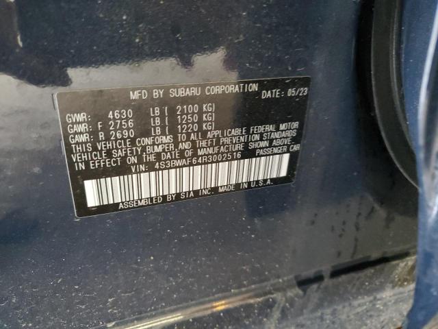 Photo 12 VIN: 4S3BWAF64R3002516 - SUBARU LEGACY PRE 