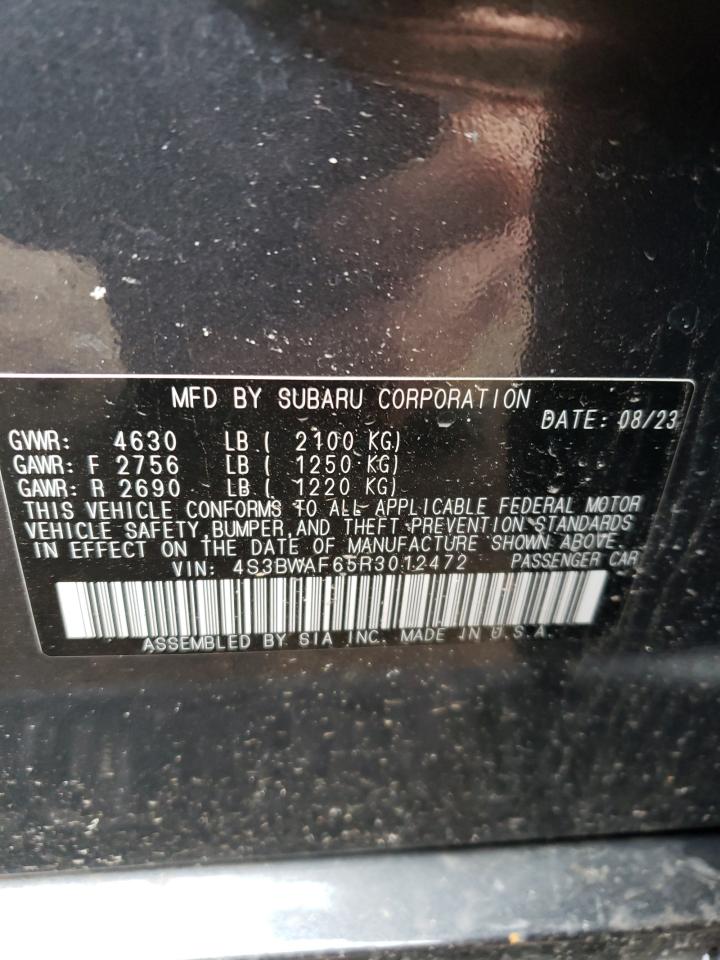 Photo 12 VIN: 4S3BWAF65R3012472 - SUBARU LEGACY 