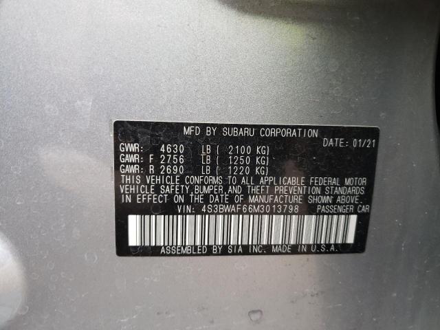 Photo 9 VIN: 4S3BWAF66M3013798 - SUBARU LEGACY PRE 