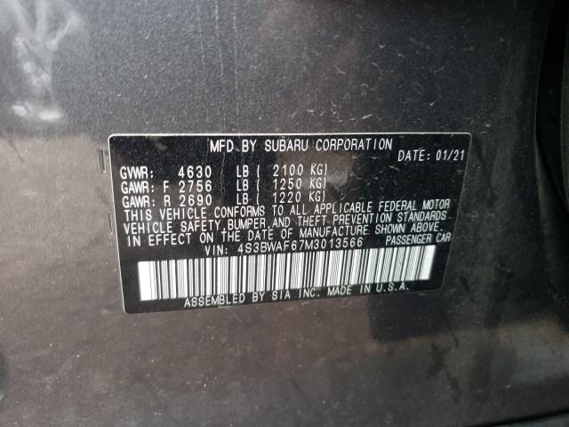 Photo 9 VIN: 4S3BWAF67M3013566 - SUBARU LEGACY PRE 