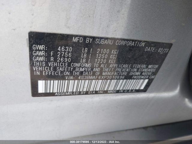 Photo 8 VIN: 4S3BWAF6XP3010696 - SUBARU LEGACY 