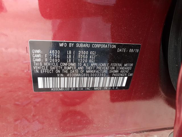 Photo 9 VIN: 4S3BWAG60L3003393 - SUBARU LEGACY BAS 